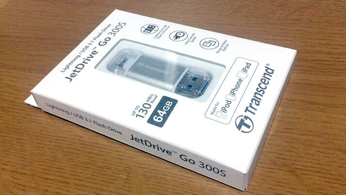 JetDrive Go 300をiPhoneの容量不足解消に！LightningとUSB搭載