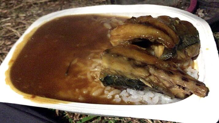 神津島港夜釣りでサバ入れ食い！夕食はサバ干物カレー！｜神津島釣りキャンプ