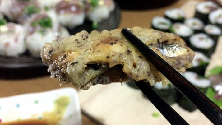 釣ったウルメイワシで手毬寿司に巻き寿司！酢締め刺身に天ぷらも！